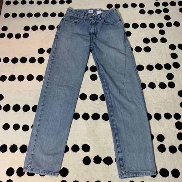 Vintage 90s Calvin Klein CK Jeans Mid Rise Straight Leg Faded Light Wash Denim - Picture 2 of 15